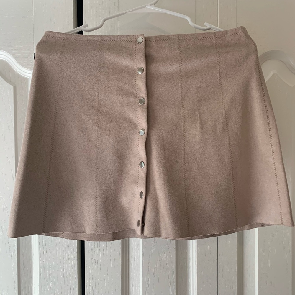 Soft, smooth, button up skirt